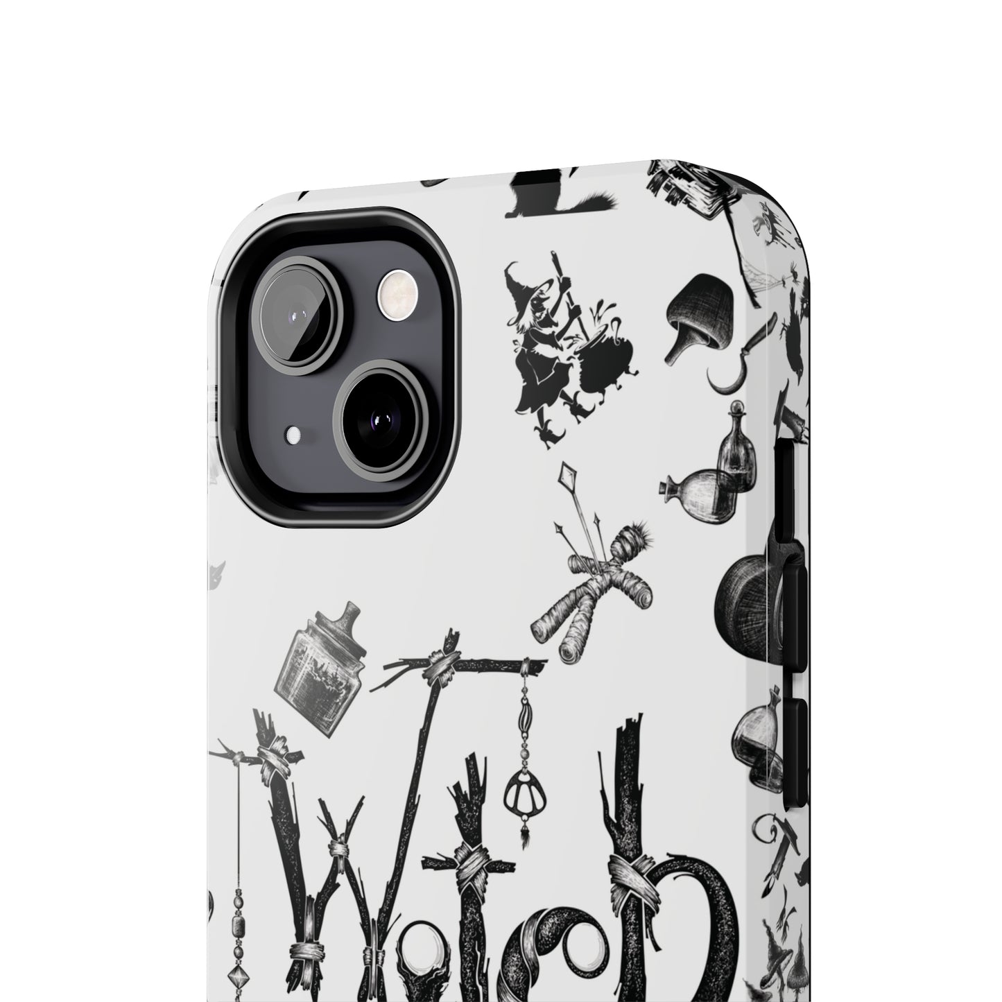 Witchy Pattern Tough iPhone Case | Witch Symbols Phone Cover | Witchcraft Themed iPhone Accessories | "Twisted Witch"