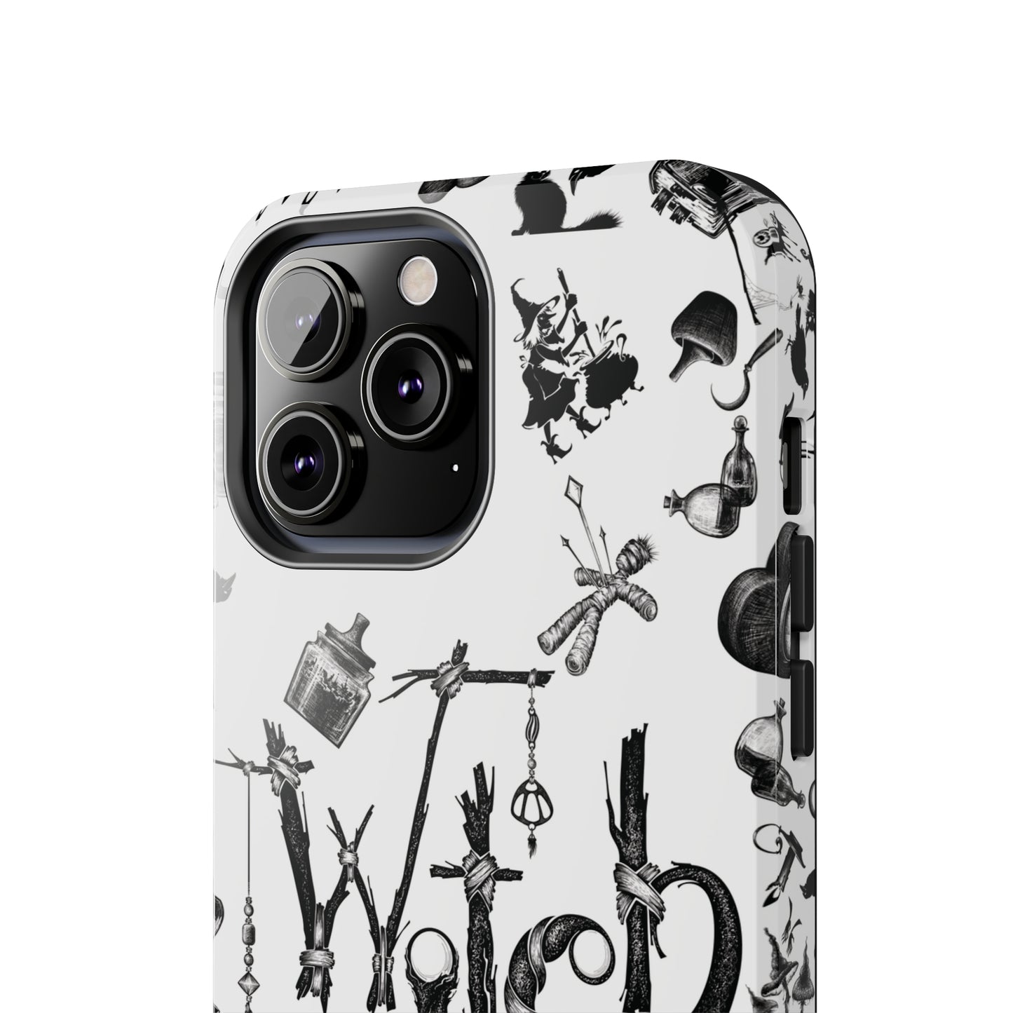 Witchy Pattern Tough iPhone Case | Witch Symbols Phone Cover | Witchcraft Themed iPhone Accessories | "Twisted Witch"