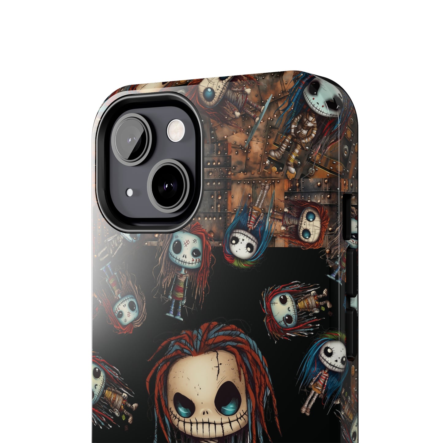 Voodoo Steampunk Tough iPhone Case | Voodoo Dolls Phone Cover | Dark Scary Themed iPhone Accessories | "Pins and Needles"