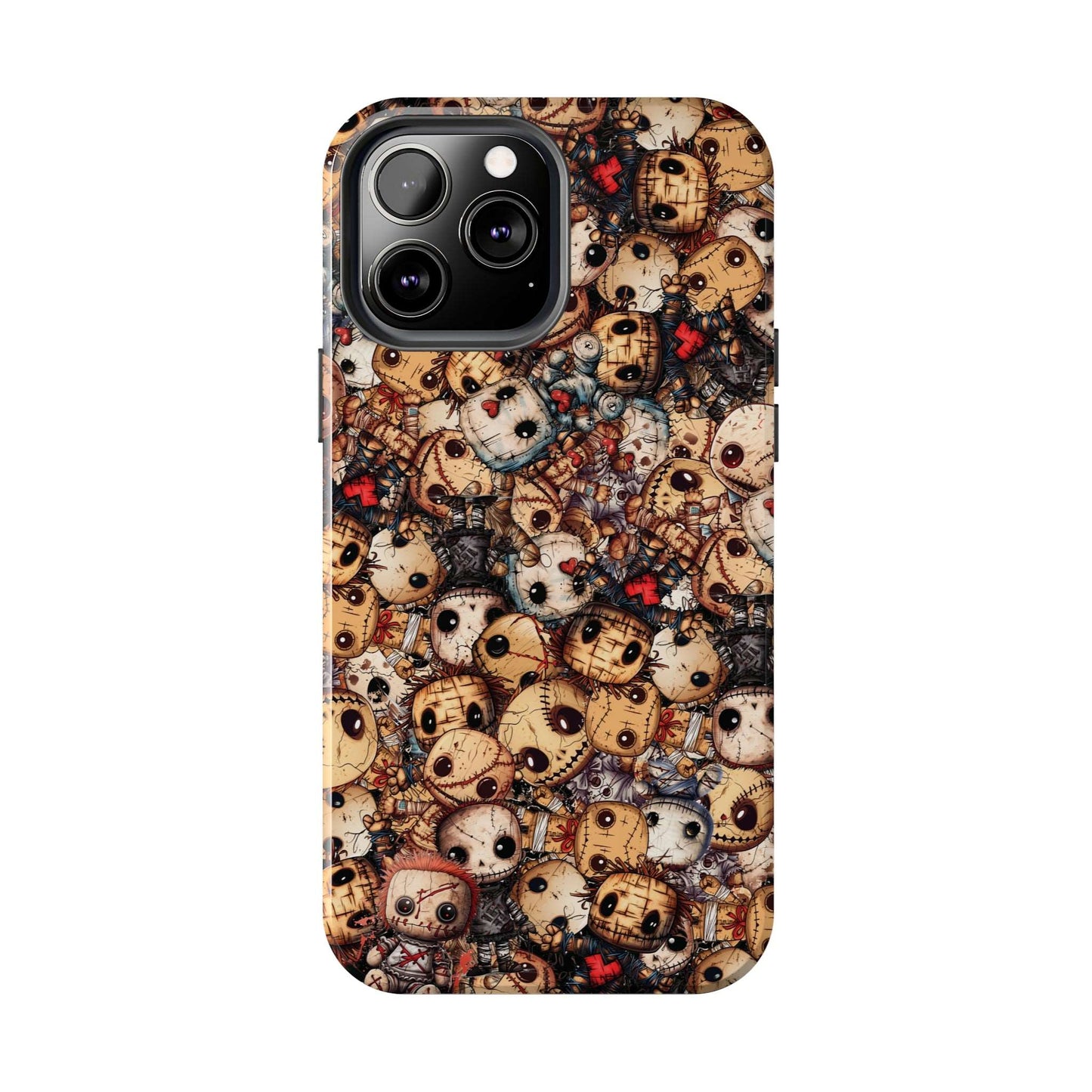 Dark Voodoo Style Tough iPhone Case | Voodoo Dolls Phone Cover | Black Magic Themed iPhone Accessories | "Stitches and Sabotage"