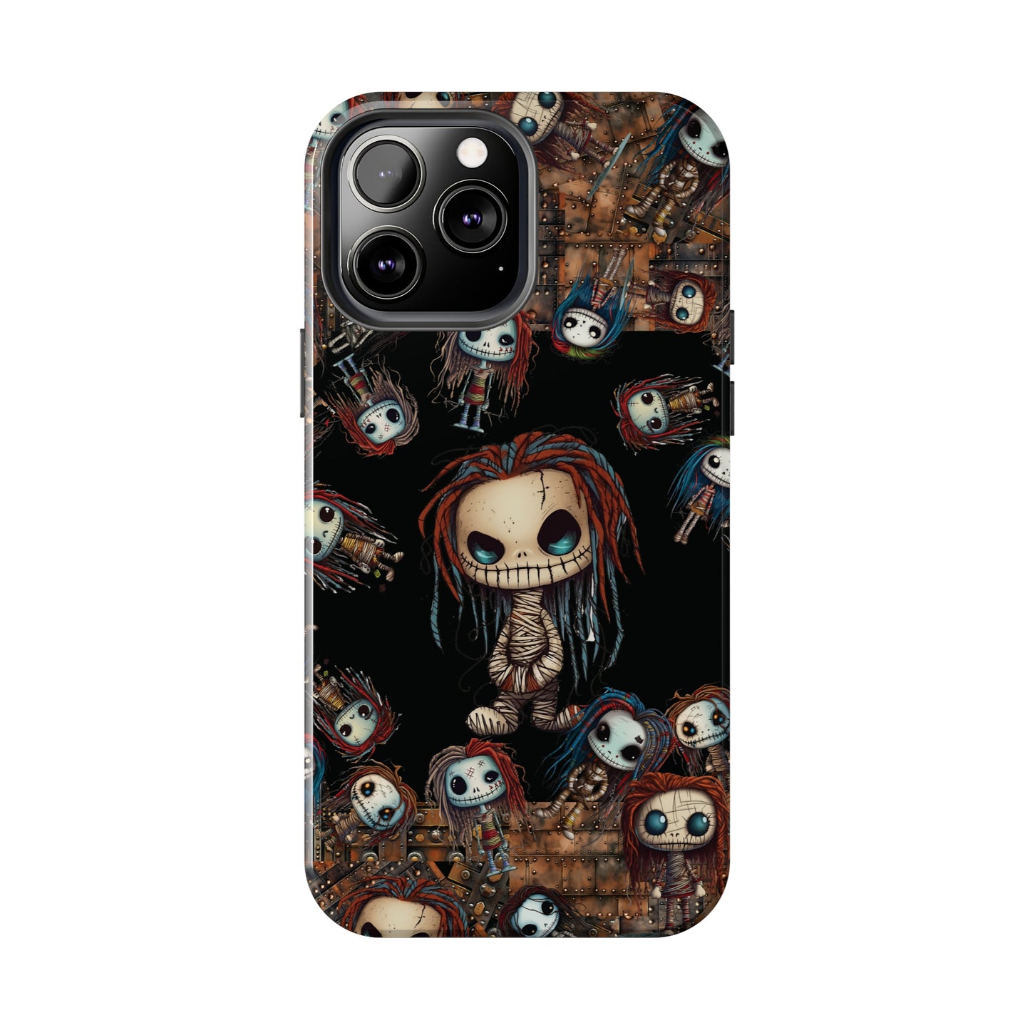 Voodoo Steampunk Tough iPhone Case | Voodoo Dolls Phone Cover | Dark Scary Themed iPhone Accessories | "Pins and Needles"