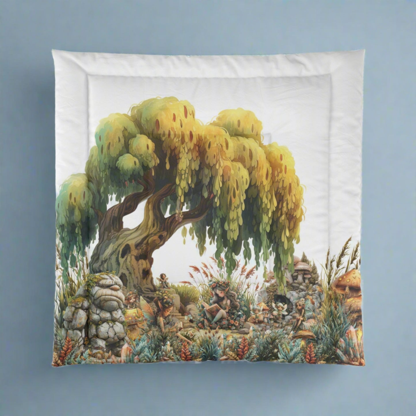 Lightweight Comforter | Fairy Trees Forest Bedding | Fantasy Themed Bedroom | "Enchanted Forest"