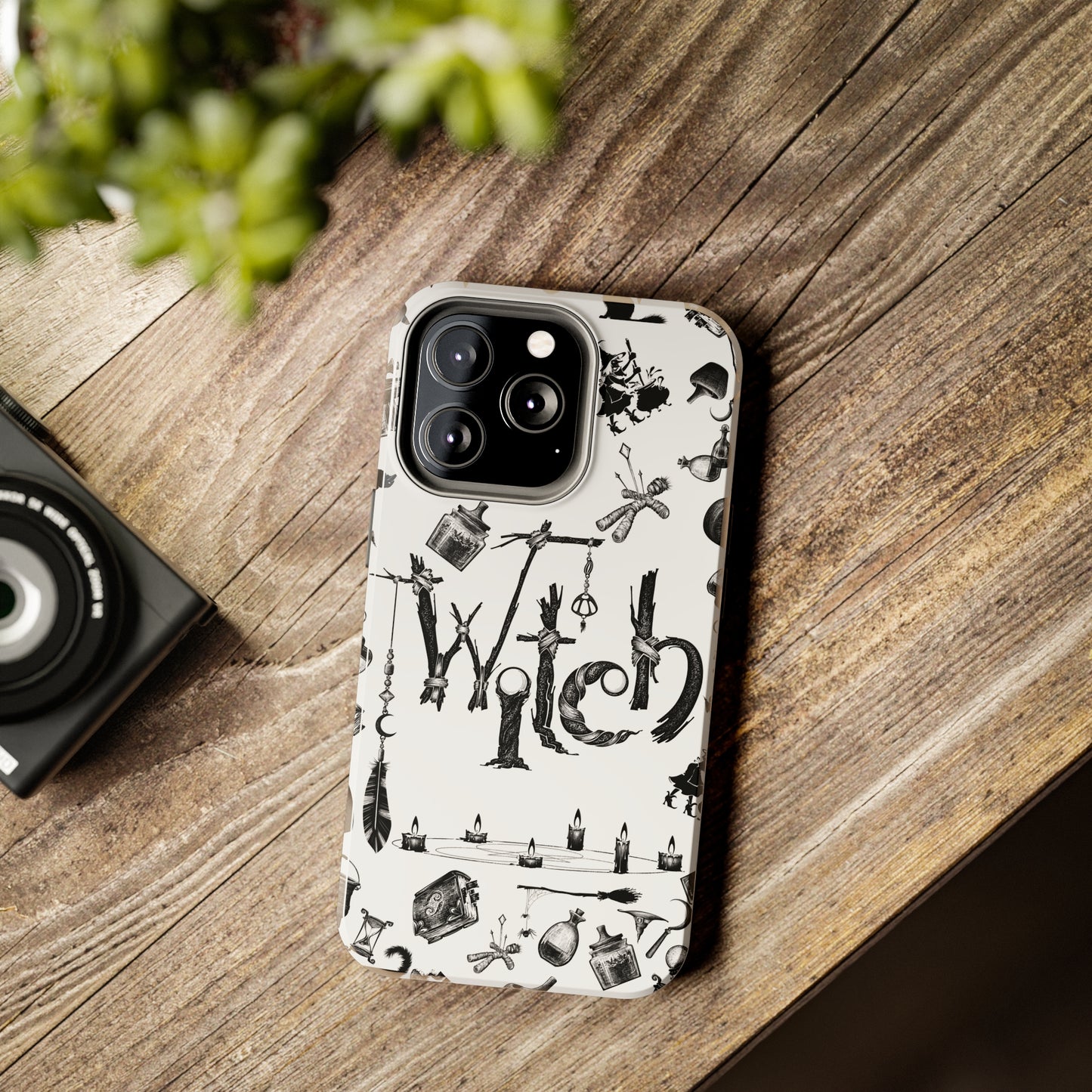 Witchy Pattern Tough iPhone Case | Witch Symbols Phone Cover | Witchcraft Themed iPhone Accessories | "Twisted Witch"