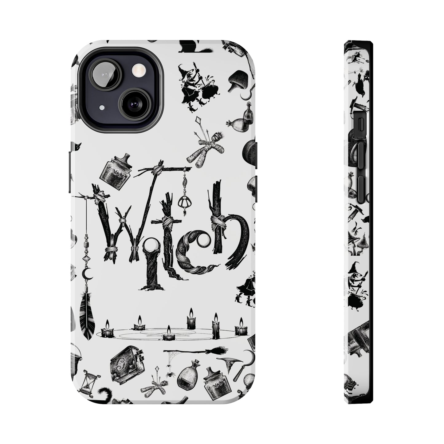 Witchy Pattern Tough iPhone Case | Witch Symbols Phone Cover | Witchcraft Themed iPhone Accessories | "Twisted Witch"