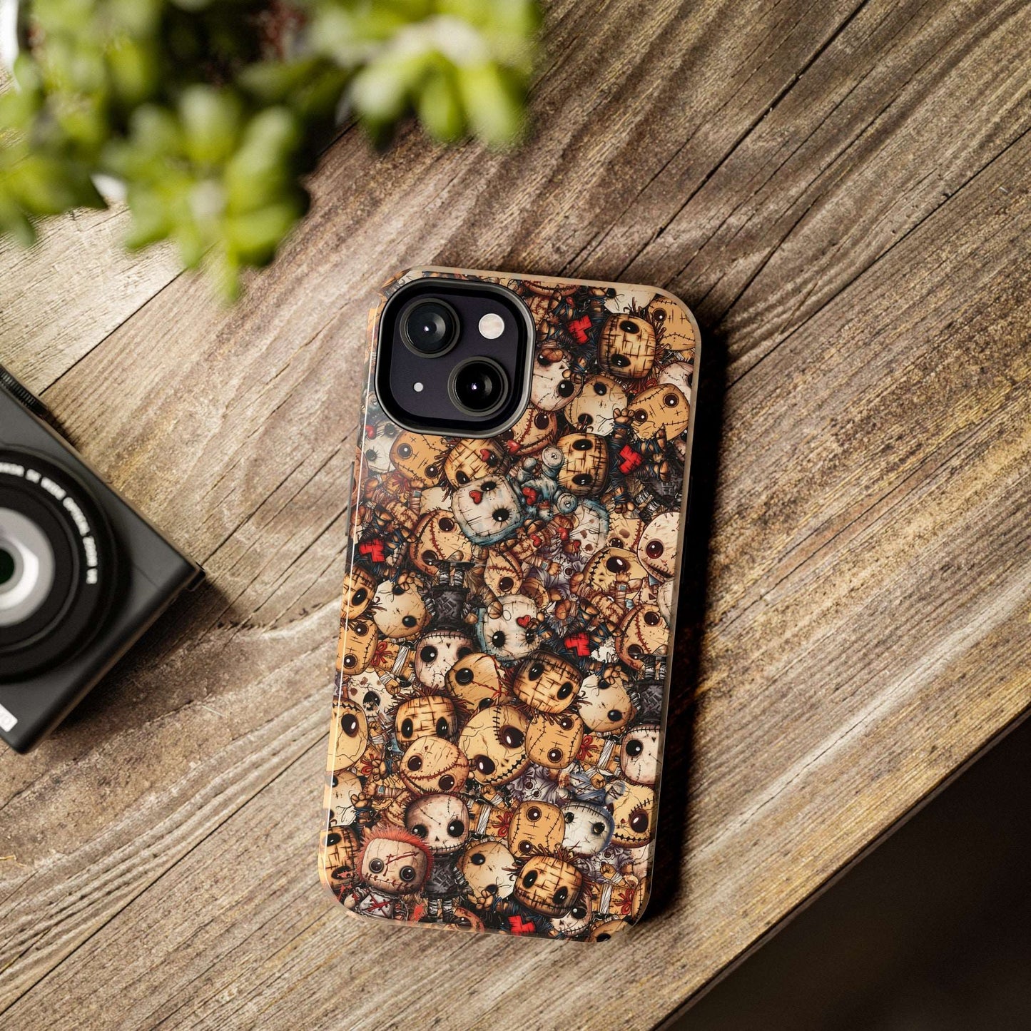 Dark Voodoo Style Tough iPhone Case | Voodoo Dolls Phone Cover | Black Magic Themed iPhone Accessories | "Stitches and Sabotage"