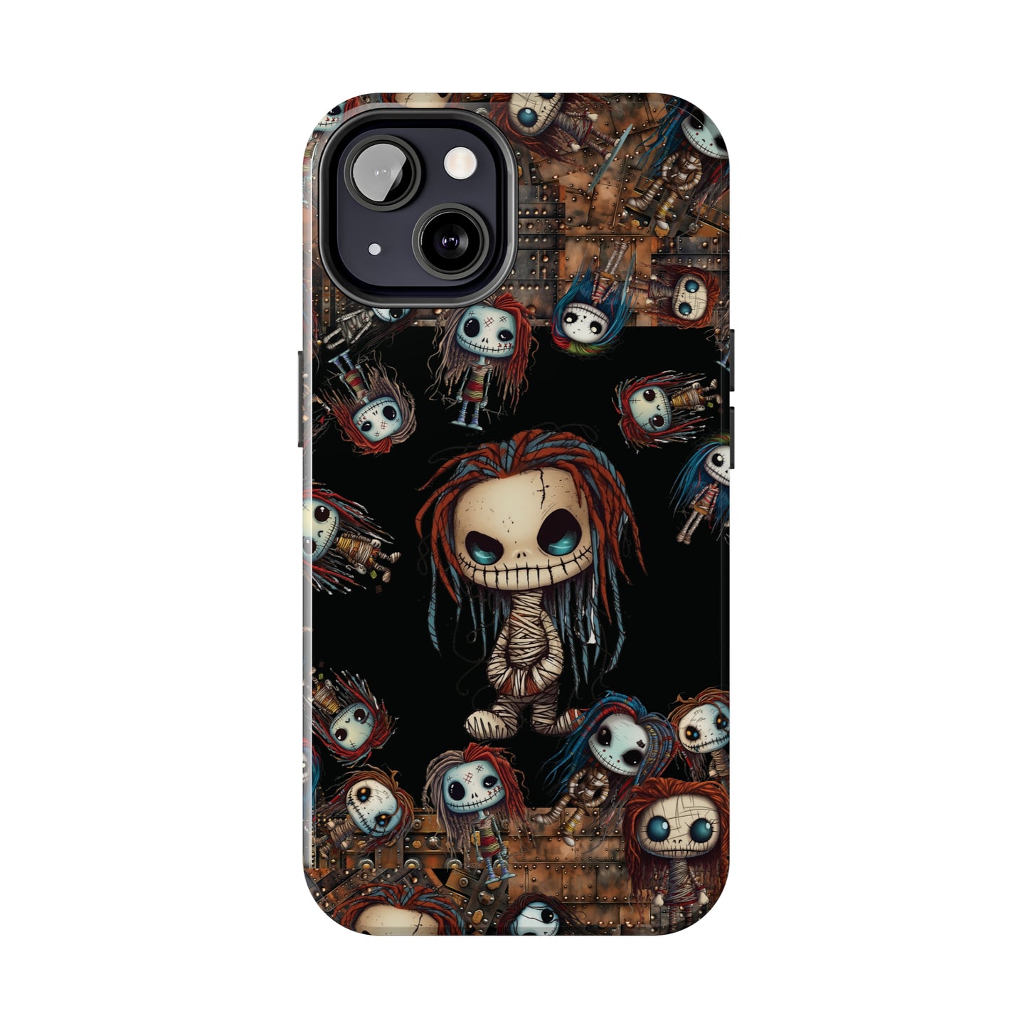 Voodoo Steampunk Tough iPhone Case | Voodoo Dolls Phone Cover | Dark Scary Themed iPhone Accessories | "Pins and Needles"