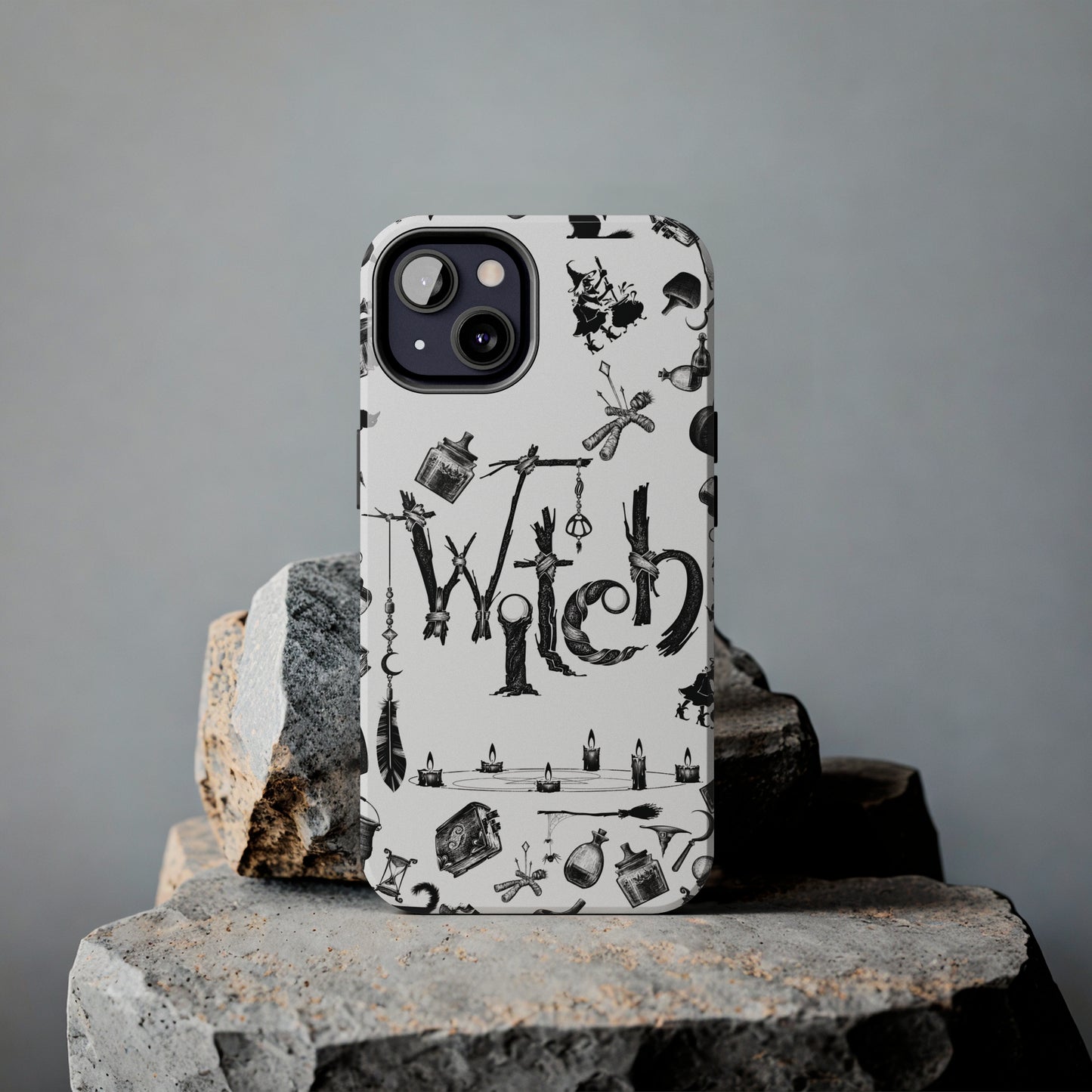 Witchy Pattern Tough iPhone Case | Witch Symbols Phone Cover | Witchcraft Themed iPhone Accessories | "Twisted Witch"