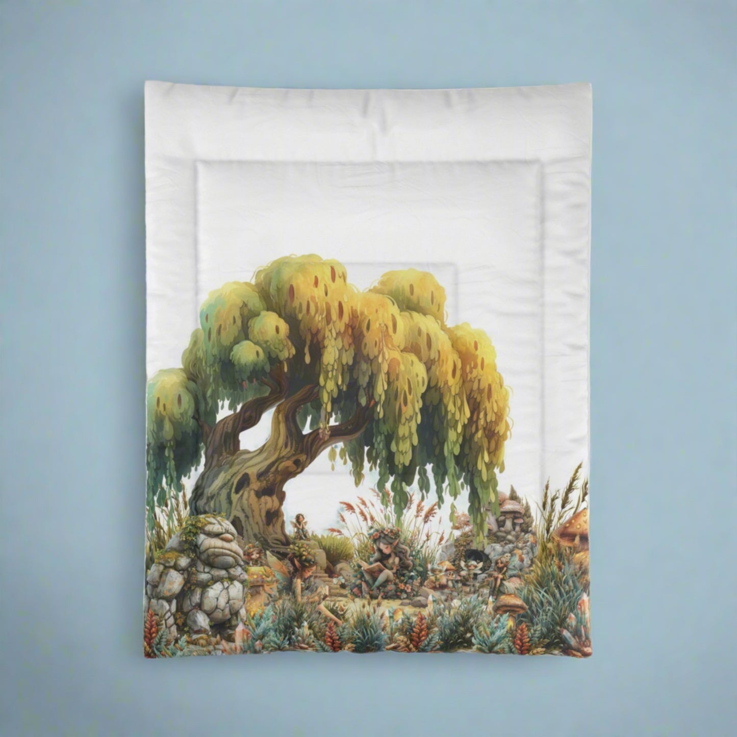 Lightweight Comforter | Fairy Trees Forest Bedding | Fantasy Themed Bedroom | "Enchanted Forest"