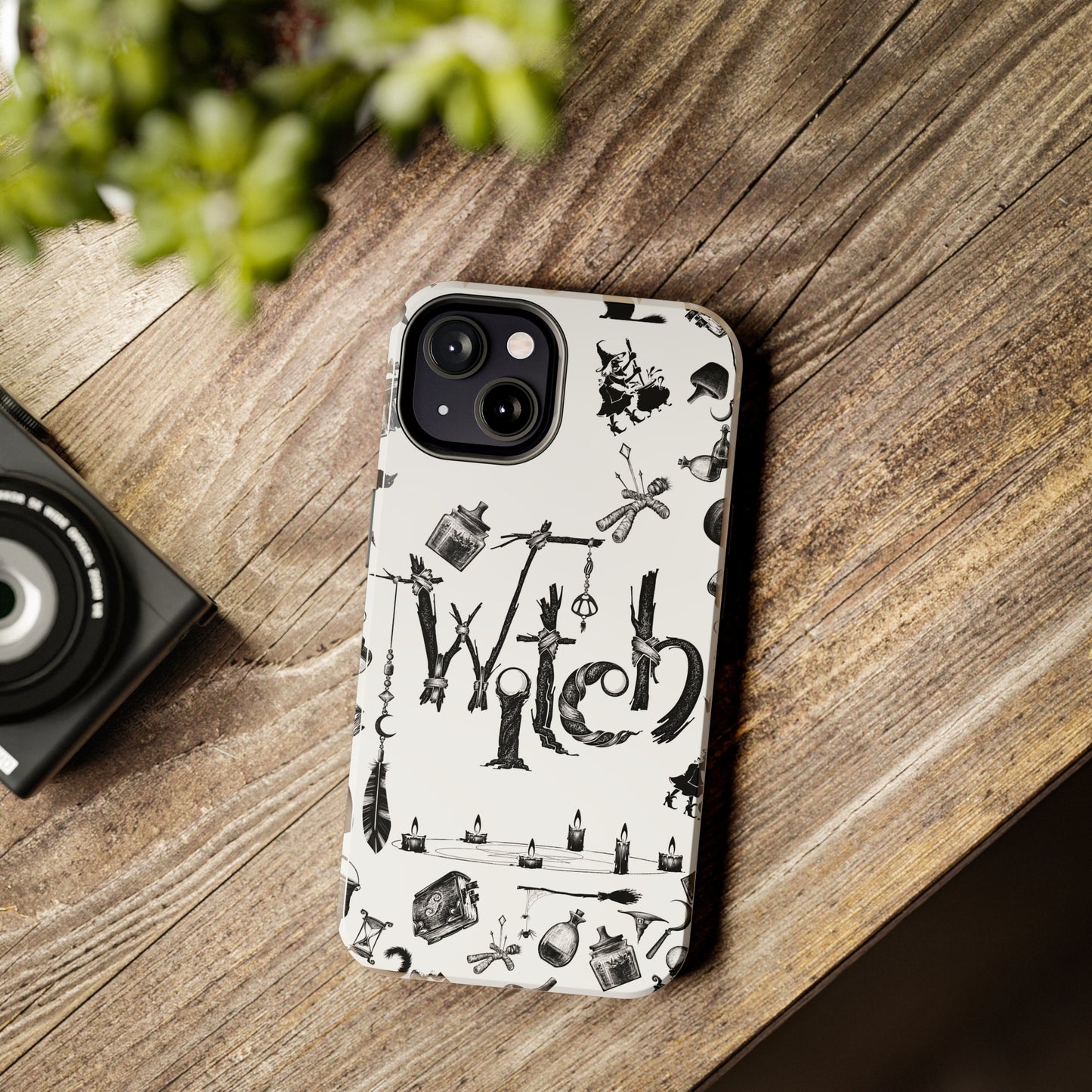 Witchy Pattern Tough iPhone Case | Witch Symbols Phone Cover | Witchcraft Themed iPhone Accessories | "Twisted Witch"