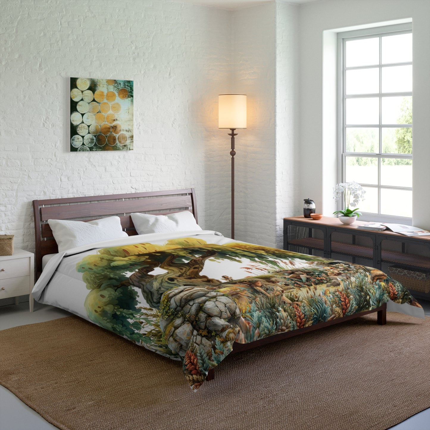 Lightweight Comforter | Fairy Trees Forest Bedding | Fantasy Themed Bedroom | "Enchanted Forest"