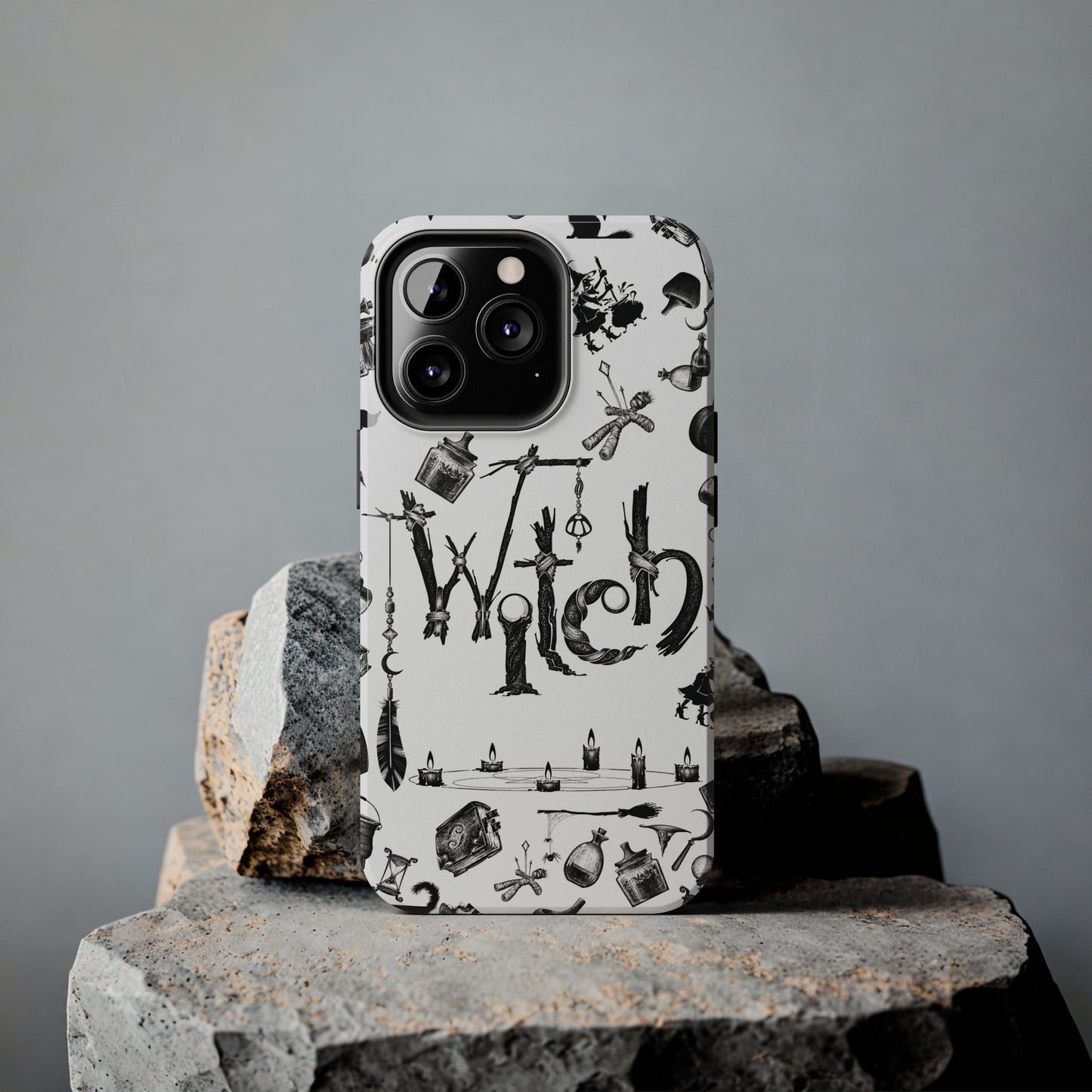 Witchy Pattern Tough iPhone Case | Witch Symbols Phone Cover | Witchcraft Themed iPhone Accessories | "Twisted Witch"