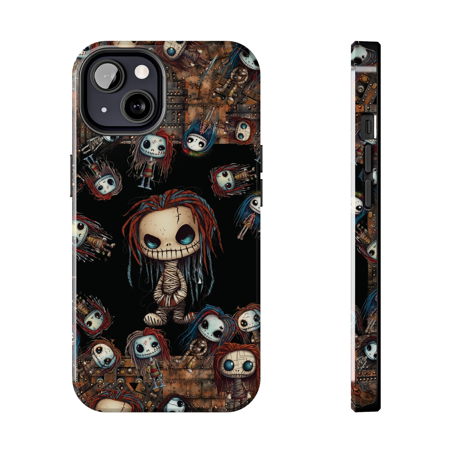 Voodoo Steampunk Tough iPhone Case | Voodoo Dolls Phone Cover | Dark Scary Themed iPhone Accessories | "Pins and Needles"