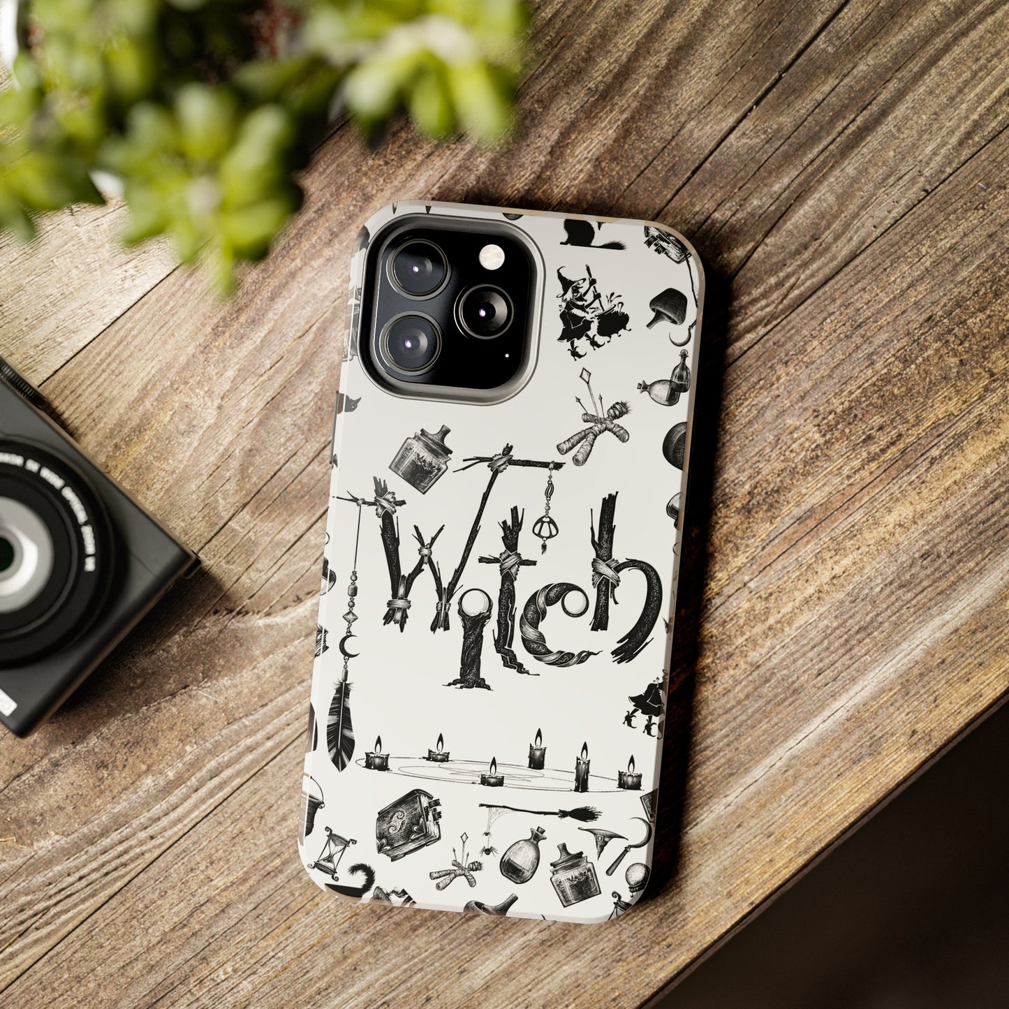 Witchy Pattern Tough iPhone Case | Witch Symbols Phone Cover | Witchcraft Themed iPhone Accessories | "Twisted Witch"