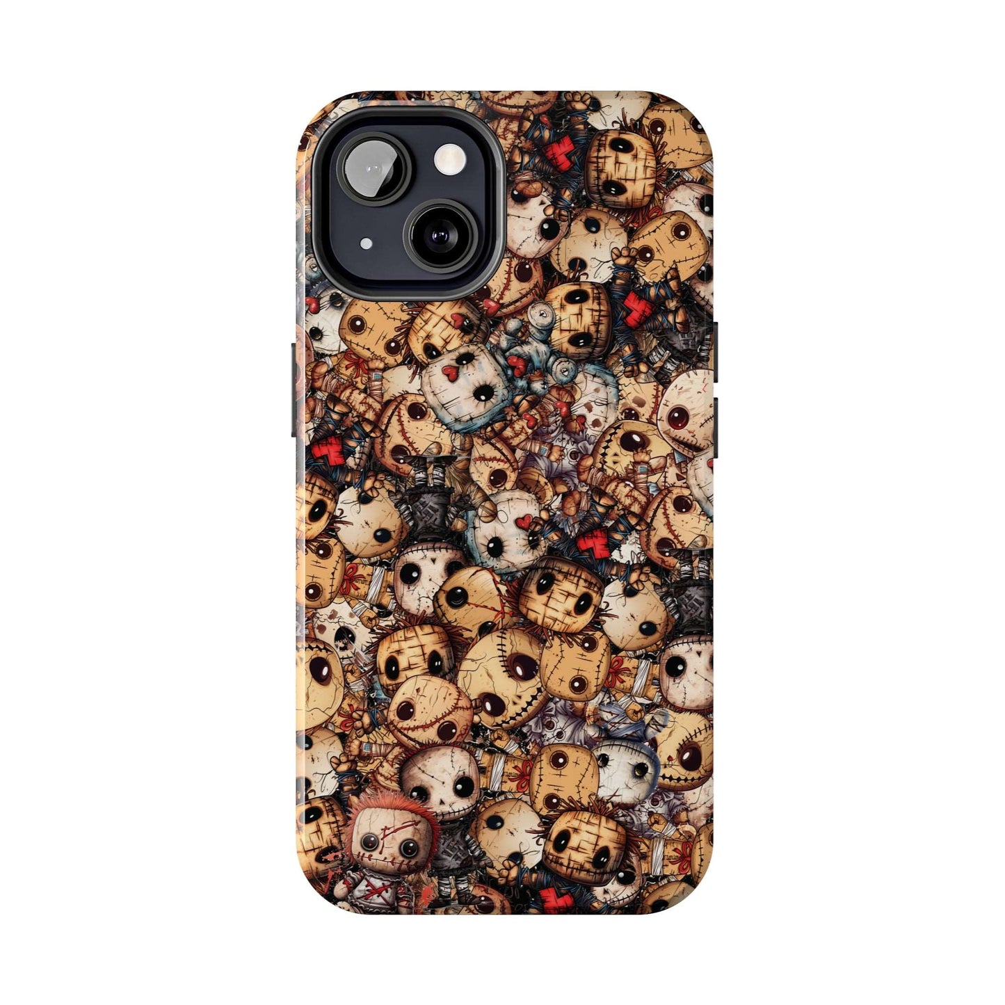 Dark Voodoo Style Tough iPhone Case | Voodoo Dolls Phone Cover | Black Magic Themed iPhone Accessories | "Stitches and Sabotage"