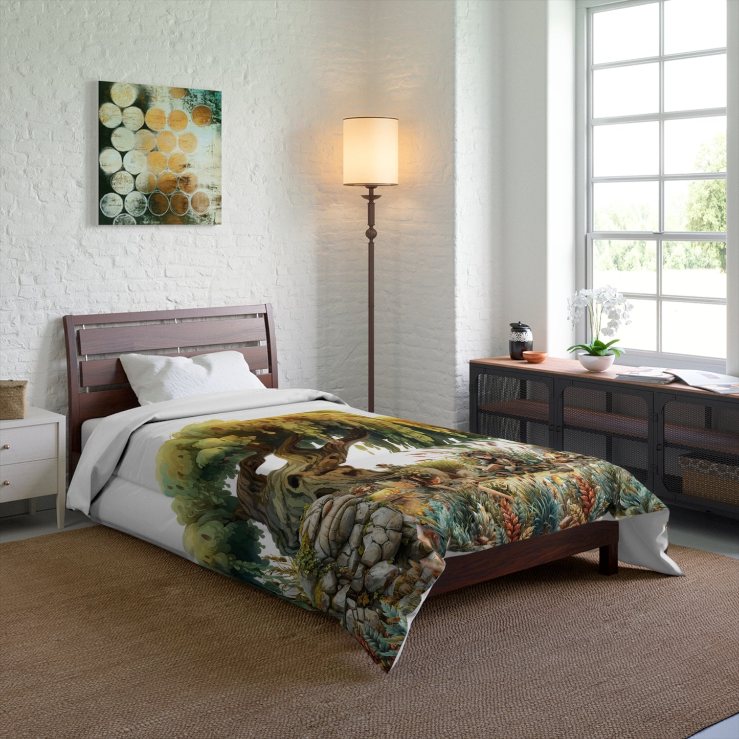 Lightweight Comforter | Fairy Trees Forest Bedding | Fantasy Themed Bedroom | "Enchanted Forest"