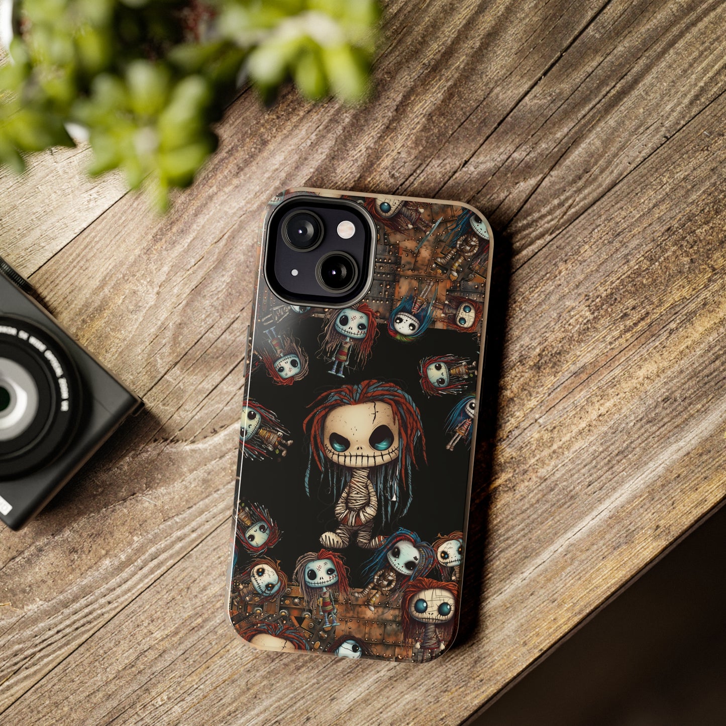 Voodoo Steampunk Tough iPhone Case | Voodoo Dolls Phone Cover | Dark Scary Themed iPhone Accessories | "Pins and Needles"
