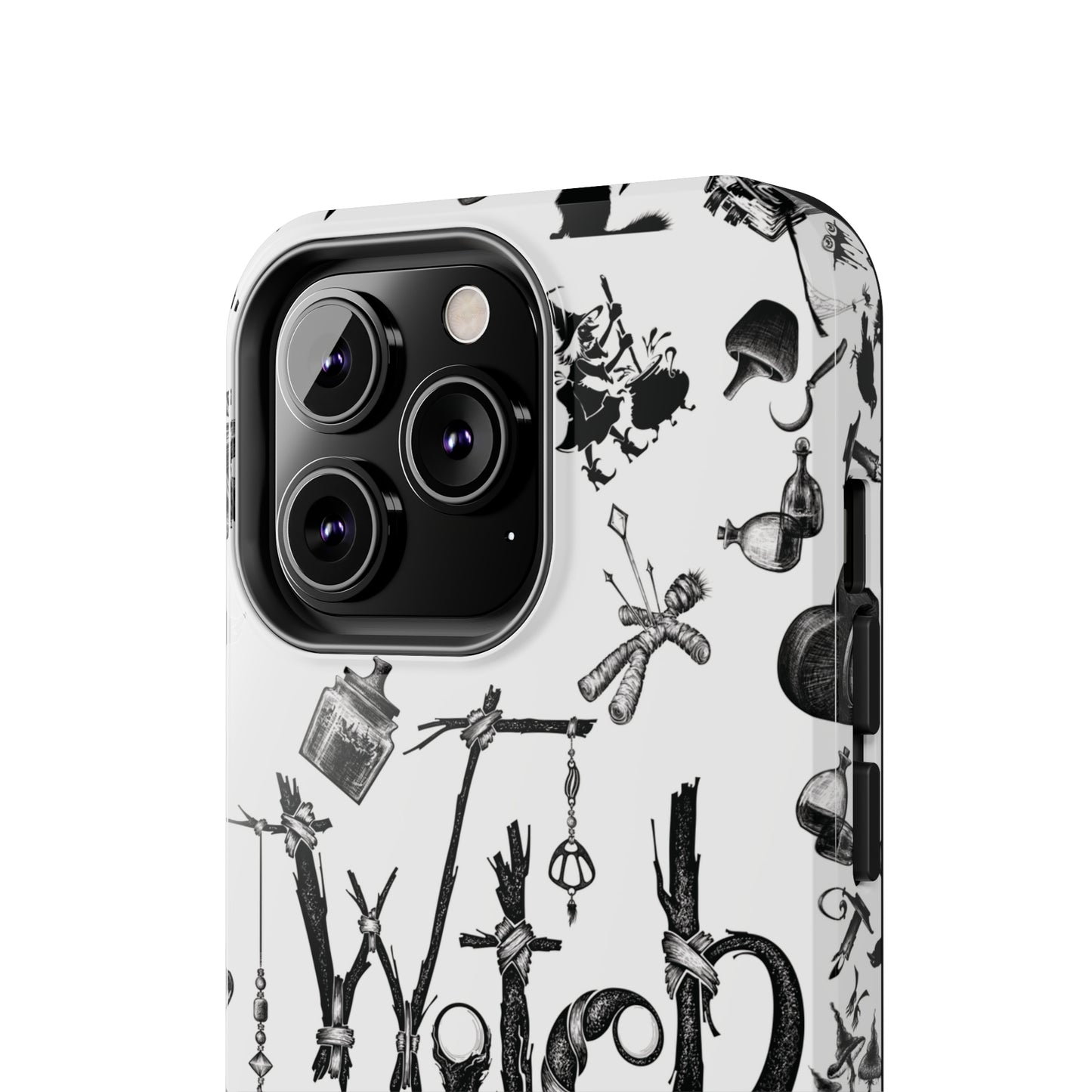Witchy Pattern Tough iPhone Case | Witch Symbols Phone Cover | Witchcraft Themed iPhone Accessories | "Twisted Witch"