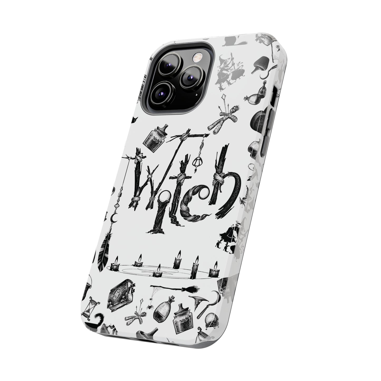 Witchy Pattern Tough iPhone Case | Witch Symbols Phone Cover | Witchcraft Themed iPhone Accessories | "Twisted Witch"