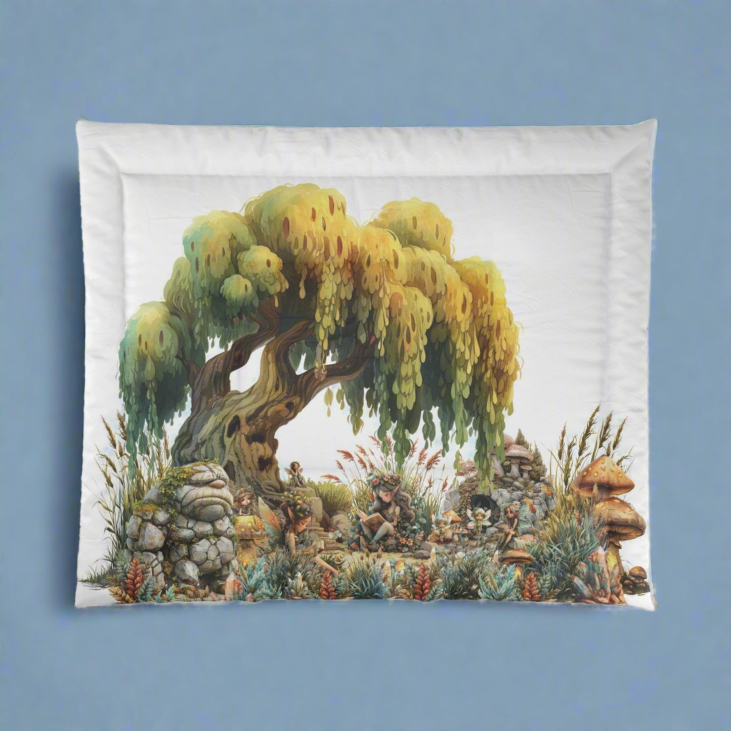 Lightweight Comforter | Fairy Trees Forest Bedding | Fantasy Themed Bedroom | "Enchanted Forest"