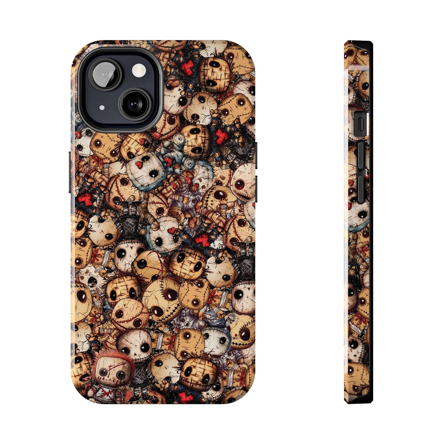 Dark Voodoo Style Tough iPhone Case | Voodoo Dolls Phone Cover | Black Magic Themed iPhone Accessories | "Stitches and Sabotage"