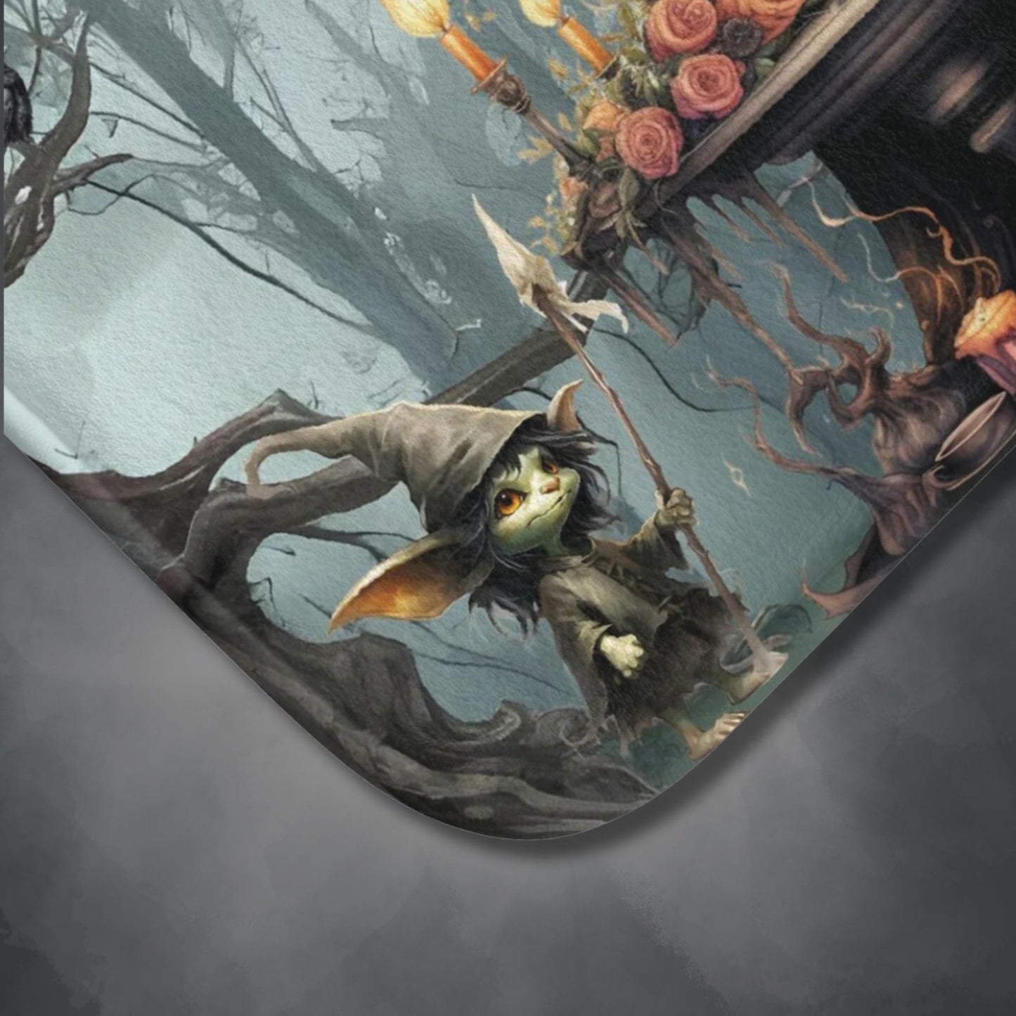 Ethereal Fantasy Style Bath Mat | Sorceress Forest Goblins Bathroom Rug | Fable Themed Bath Decor | "Queen of the Goblin Forest"