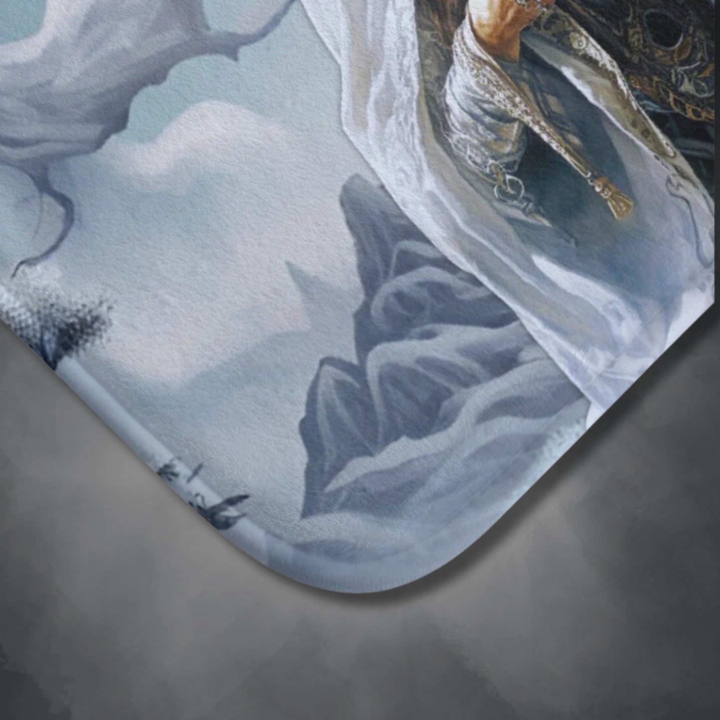 Eclectic Bath Mat | Dark Setting Fortune Teller Crystal Ball Bathroom Rug | Ethereal Themed Bath Decor | "Visions"