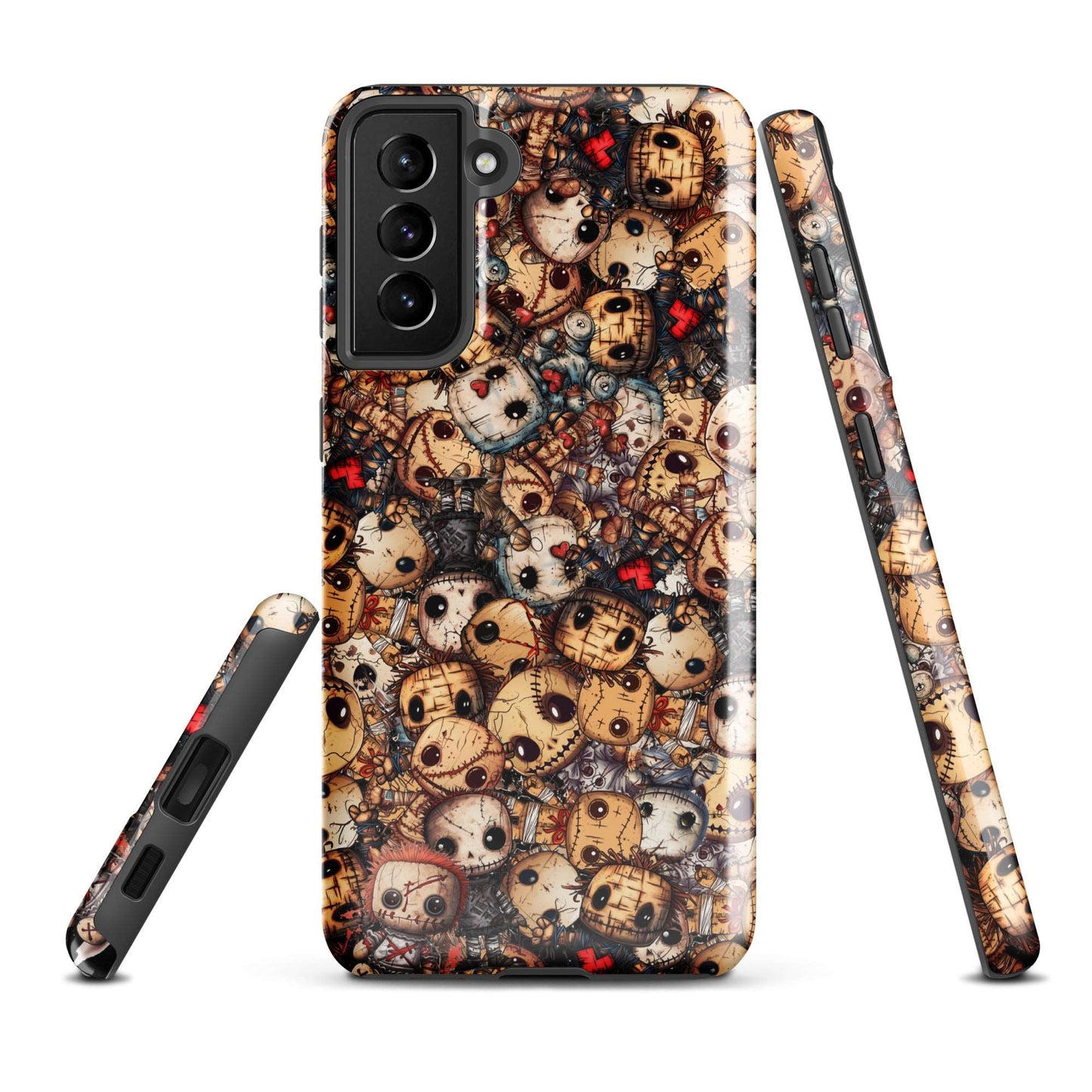 Dark Voodoo Style Tough Samsung® Case | Voodoo Dolls Phone Cover | Black Magic Themed Phone Accessories | "Stitches and Sabotage"