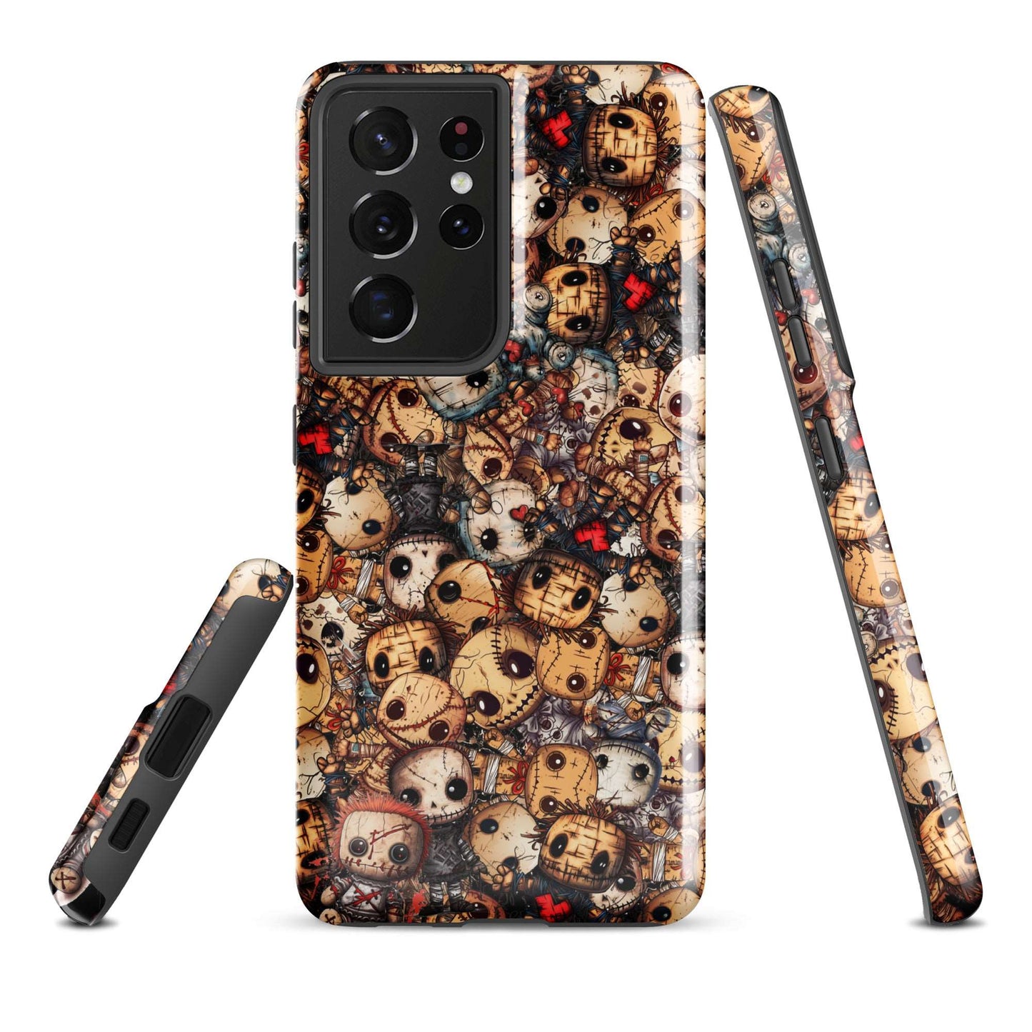 Dark Voodoo Style Tough Samsung® Case | Voodoo Dolls Phone Cover | Black Magic Themed Phone Accessories | "Stitches and Sabotage"