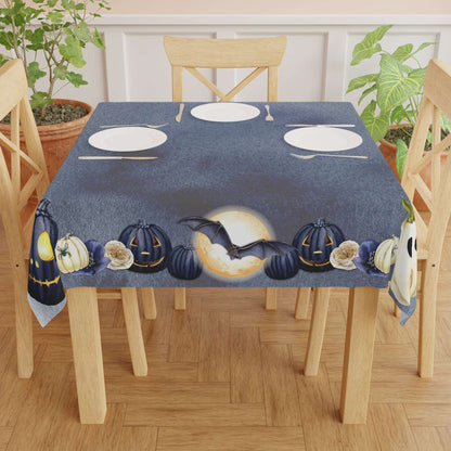 Always Halloween Style Tablecloth | Year Round Halloween Table Cover | Spooky Themed Home Decor | "Halloween Blues"