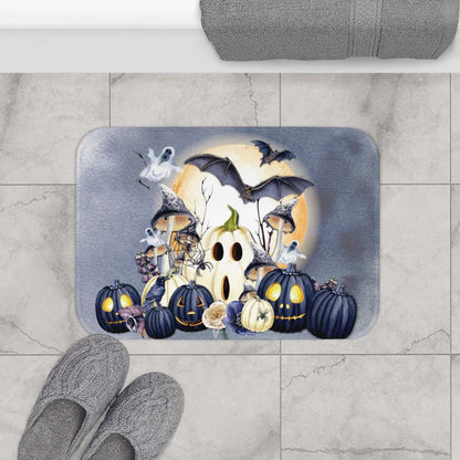 Always Halloween Bath Mat | Year Round Halloween Bathroom Rug | Spooky Themed Bath Decor | "Halloween Blues"