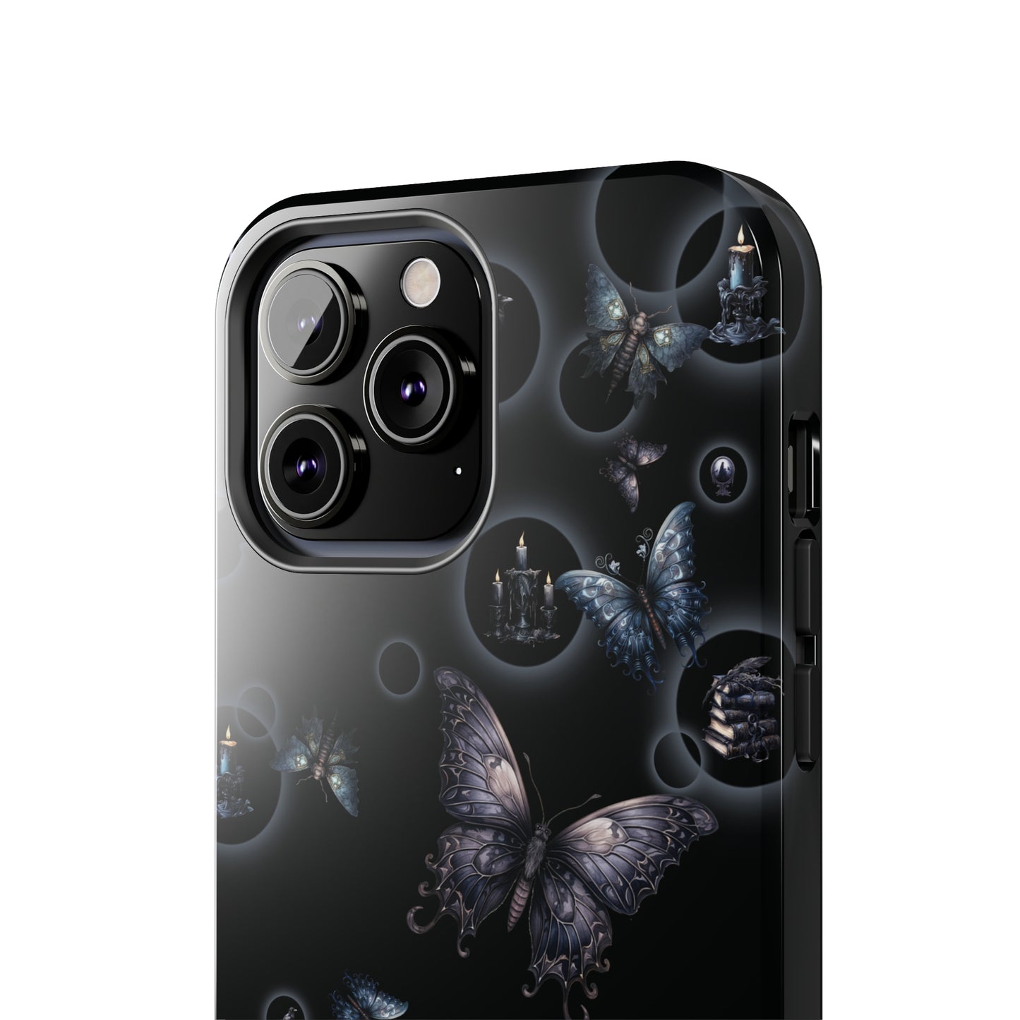 Gothic Moths Tough iPhone Case | Candles Moths Dark Phone Cover | Moth Themed iPhone Accessories | "Moths in the Night"