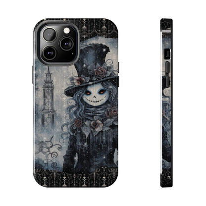 Gothic Style Tough iPhone Case | Goth Girl Phone Cover | Dark Scary Themed iPhone Accessories | "Deadrose Sheleton"