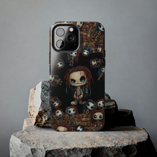 Voodoo Steampunk Tough iPhone Case | Voodoo Dolls Phone Cover | Dark Scary Themed iPhone Accessories | "Pins and Needles"