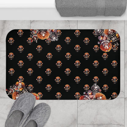 Scary Clowns Bath Mat | Spooky Clown Kids Bathroom Rug | Horror Themed Bath Decor | "Want Some Candy?"