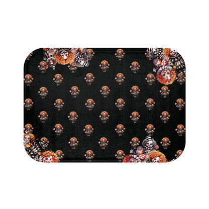 Scary Clowns Bath Mat | Spooky Clown Kids Bathroom Rug | Horror Themed Bath Decor | "Want Some Candy?"