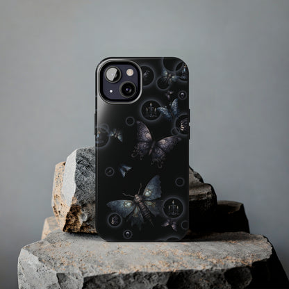 Gothic Moths Tough iPhone Case | Candles Moths Dark Phone Cover | Moth Themed iPhone Accessories | "Moths in the Night"