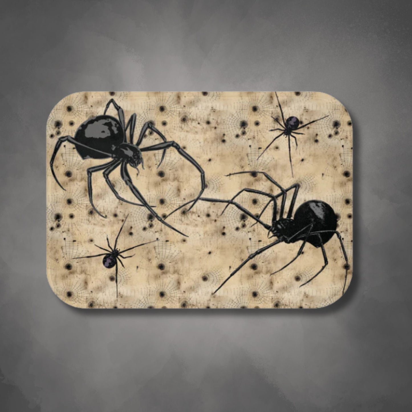 Creepy Bath Mat | Spiders Scary Bathroom Rug | Horror Themed Bath Decor | "Eight Legs of Death"