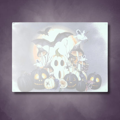 Always Halloween Style Glass Cutting Board | Year Round Halloween Kitchen Decor | Spooky Themed Home Accents | "Halloween Blues"