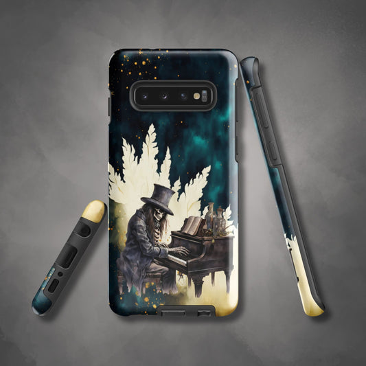 Skeleton Rock Band Tough Samsung® Case | Ghostly Music Phone Cover | Rock & Roll Death Themed Phone Accessories | "Music Man"