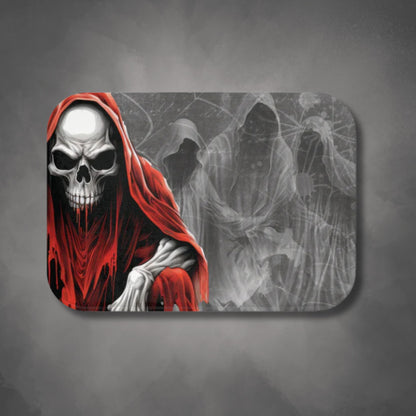 Dark Frightening Bath Mat | Skeletons Wraiths Blood Scary Bathroom Rug | Horror Themed Bath Decor | "Welcome to the NetherRealm"