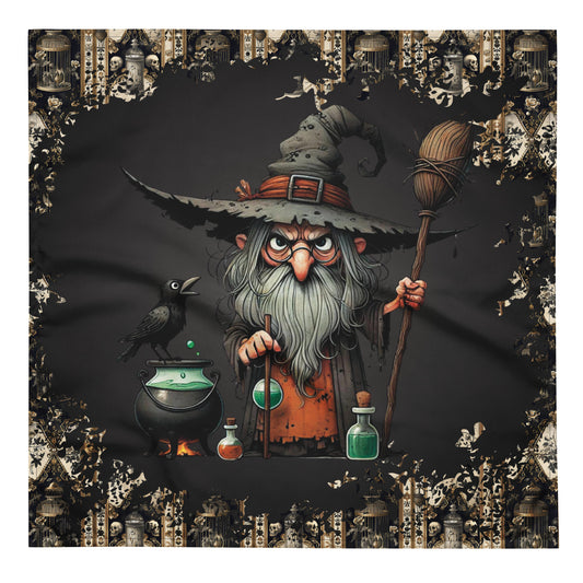 Altar Cloth for Male Witches | Old Man Witch Tarot Cloth | Mr. Crone's Stare