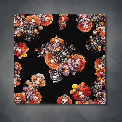 Clowns Altar Cloth | Spooky Clown Kids Tarot Cloth | Horror Themed | "Want Some Candy?"