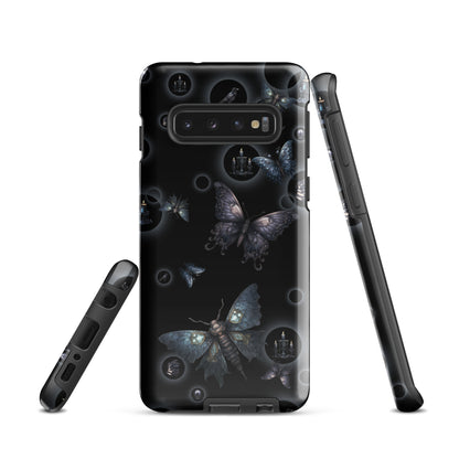 Gothic Moths Tough Samsung® Case | Candles Moths Dark Phone Cover | Moth Themed Phone Accessories | "Moths in the Night"