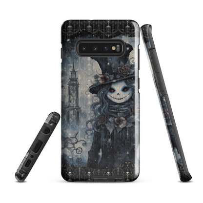 Gothic Style Tough Samsung® Case | Goth Girl Phone Cover | Dark Scary Themed Phone Accessories | "Deadrose Sheleton"