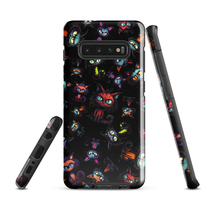 Scary Cartoon Style Tough Samsung® Case | Spooky Kitties Phone Cover | Cat Art Themed Phone Accessories | "Feline Combine"