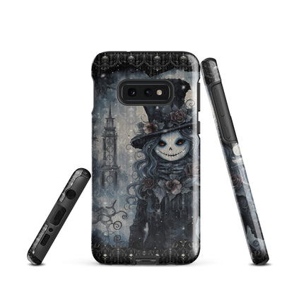 Gothic Style Tough Samsung® Case | Goth Girl Phone Cover | Dark Scary Themed Phone Accessories | "Deadrose Sheleton"