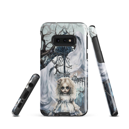 Spooky Gothic Tough Samsung® Case | Ghosts Cemetery Scary Little Girl Phone Cover | Dark Scary Themed Phone Accessories | "Let's Play"