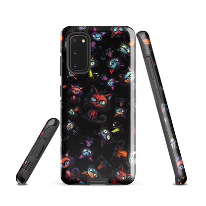 Scary Cartoon Style Tough Samsung® Case | Spooky Kitties Phone Cover | Cat Art Themed Phone Accessories | "Feline Combine"