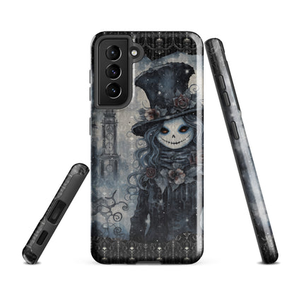 Gothic Style Tough Samsung® Case | Goth Girl Phone Cover | Dark Scary Themed Phone Accessories | "Deadrose Sheleton"