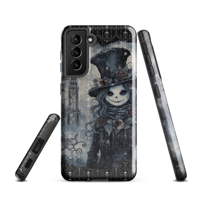 Gothic Style Tough Samsung® Case | Goth Girl Phone Cover | Dark Scary Themed Phone Accessories | "Deadrose Sheleton"